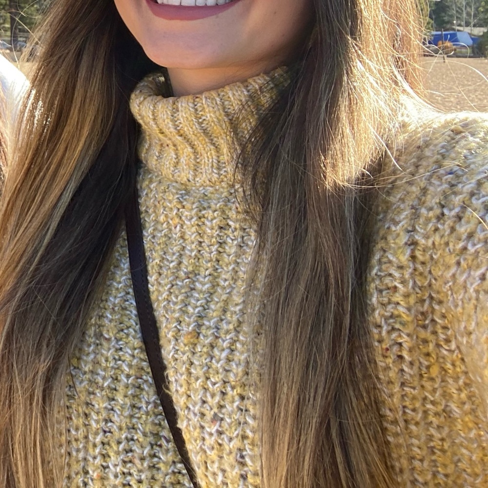 Topshop chunky yellow sweater size 4 - 6 small - Picture 3 of 6